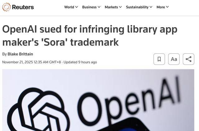 OverDrive起诉OpenAI：Sora应用陷入商标侵权等争议